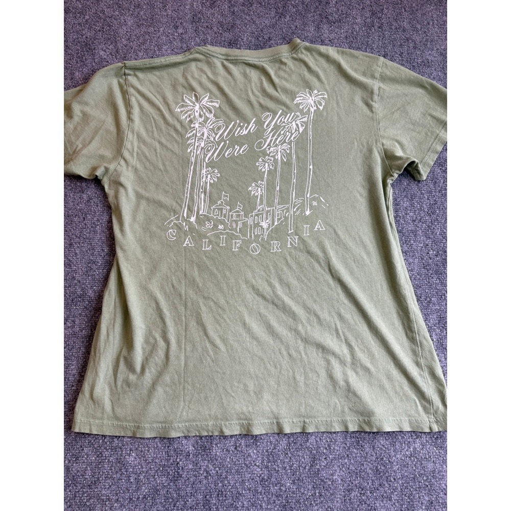 Victoria's Secret PINK Olive Green Palm Tree Graphic T-Shirt Small - Picture 12 of 15